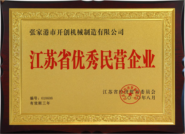 江蘇省優(yōu)秀民營(yíng)企業(yè)